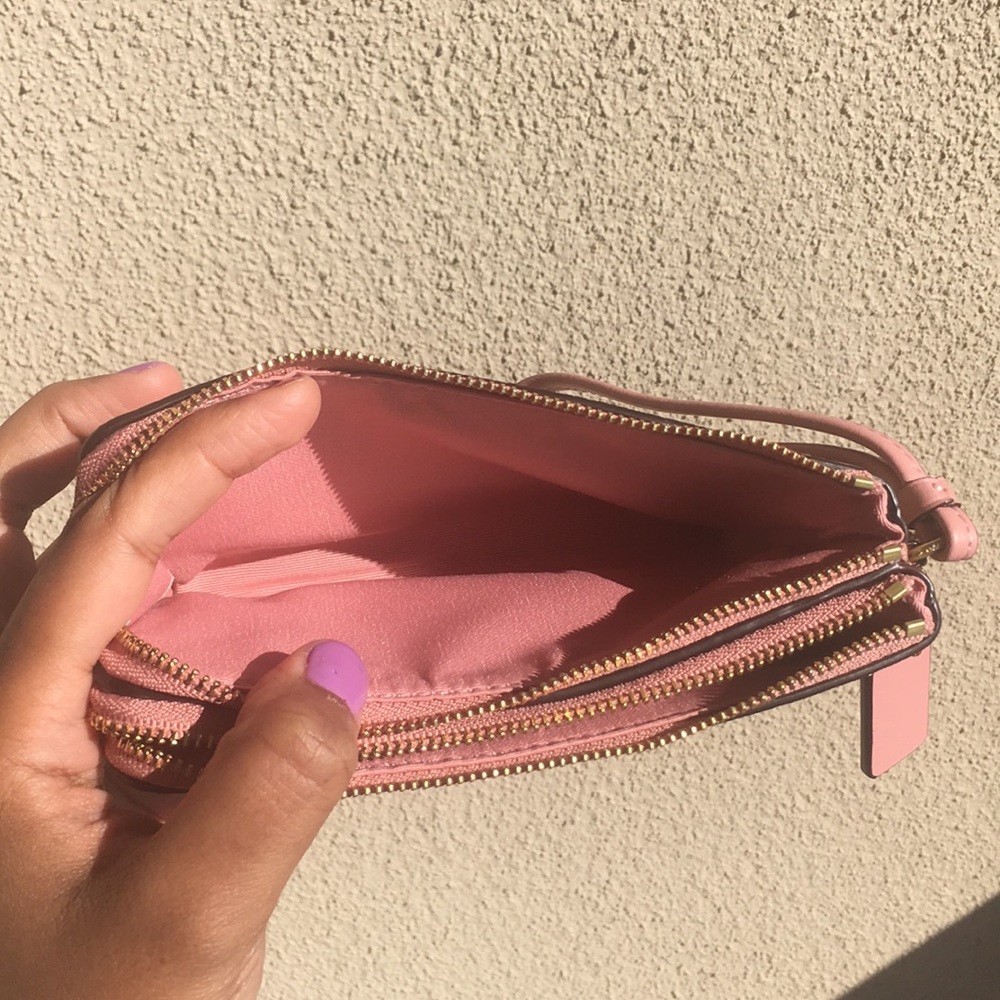 Coach Signature 3/4 Double Zip Wristlet - Picture 5 of 7